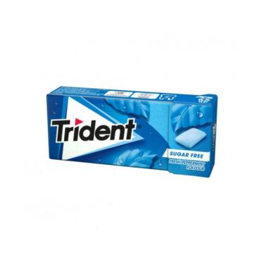 Imagem de Chiclete Trident Fresh Peppermint Sem Açúcar Importado 14g