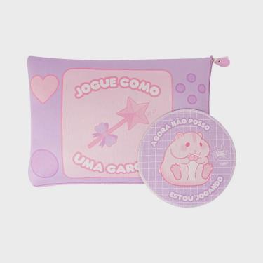 Imagem de Capa de notebook com mouse pad - gamer girl uatt