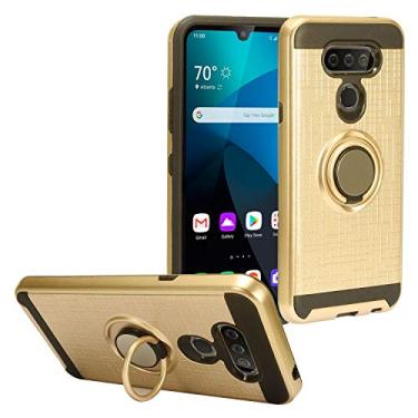 Imagem de CELZEN - Para LG Harmony 4, Xpression Plus 3, LG Premier Pro Plus - Capa de telefone com suporte de anel - RS2 Gold