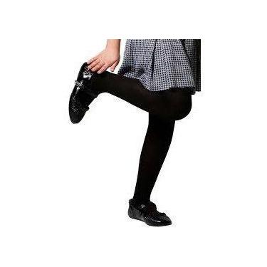 Imagem de Meia Calça Infantil Branca e preto Minina Grosso La Inverno - oem, Beg