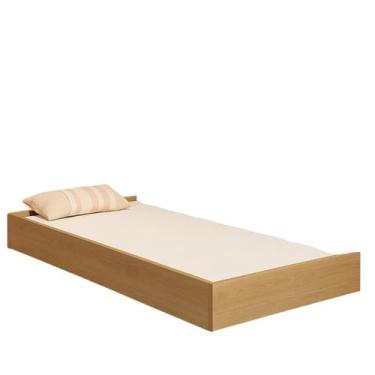 Imagem de Cama Solteiro Auxiliar para Colchão Padrão 188x88 MDF com Rodinhas - A
