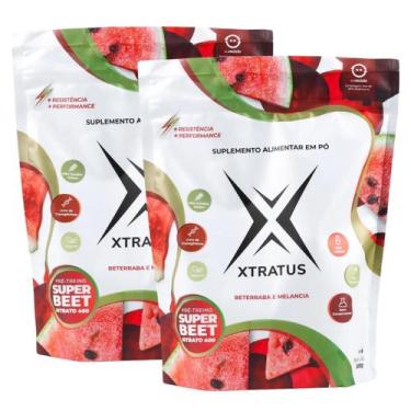 Imagem de 2x Pre Treino Super Beet Nitrato 400 Xtratus Melancia 300g, Beterraba 