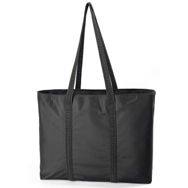 Imagem de DORIS&JACKY Bolsa feminina de designer grande, leve, de couro, nylon, para trabalho, bolsa de ombro e bolsa de viagem dobrável, 22 - nova versão preta, Large, Bolsa casual