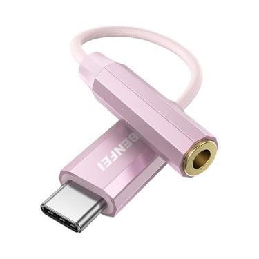 Imagem de BENFEI Adaptador USB C para conector de áudio com chipset DAC, USB-C para fone de ouvido fêmea de 3,5 mm compatível com iPhone 15 Pro Max/15 Pro/15, Samsung Galaxy S24/S23/S22/S21 Ultra, iPad Pro,