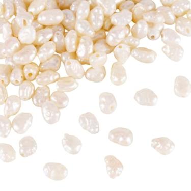 Imagem de Beadthoven 100 peças de pérolas cultivadas naturais de água doce 3-5 mm irregulares pérolas barrocas brancas cremosas keshi pérolas soltas espaçadores para fazer joias colar DIY miçangas artesanato