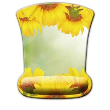 Imagem de Mouse pad com suporte de pulso, mouse pad ergonômico descanso de pulso espuma de memória para jogos mouse pads alívio da dor leve antiderrapante almofada de pulso base de borracha para computador casa