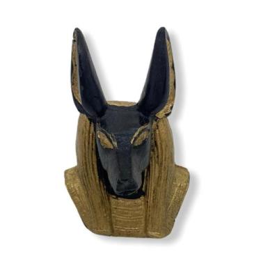 Imagem de Escultura Busto Anúbis 7 cm em Resina - Lua Mistica