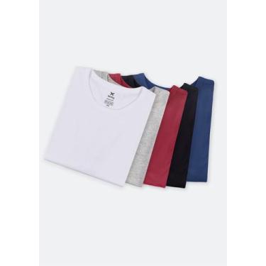 Imagem de Kit Com 5 Camisetas Masculinas Básicas Slim - Hering, M, Multicolorido