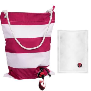 Imagem de SHIDOW Saco de vinho de praia, sacola com dispensador, sacos de vinho portáteis, bolsas recarregáveis, para shows, piqueniques, festas, atividades ao ar livre