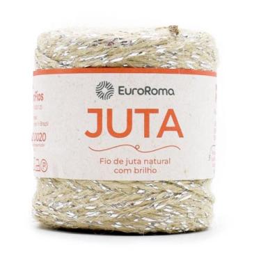 Imagem de Barbante Ecojuta Com Brilho Prata 100g - EuroRoma