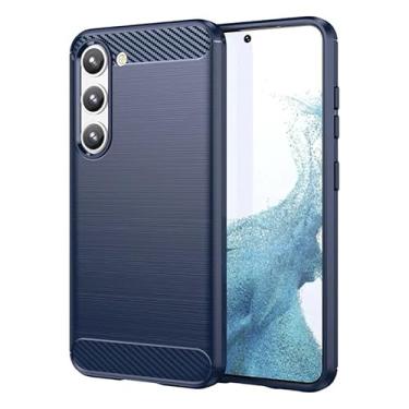 Imagem de Capa Case Galaxy S23+ Plus (Tela 6.6) Carbon Fiber Anti Impacto (Azul)