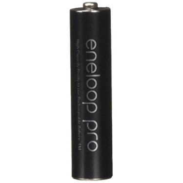 Imagem de Eneloop 4 pilhas Panasonic Pro AAA 950 mAh min 900 mAh, alta capacidade, Ni-MH pré-carregadas recarregáveis com suporte de bateria