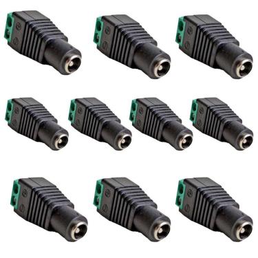 Imagem de Kit Cftv Conector Bnc P4 Femea Com Borne Com 10 Und