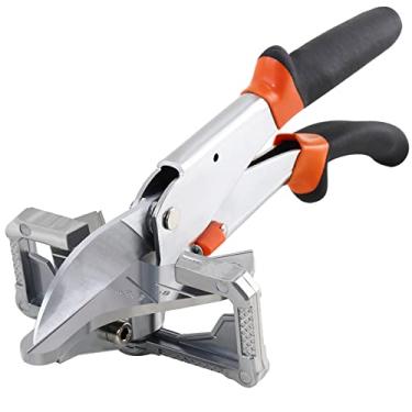 Imagem de Cortador de tesoura de esquadria multiângulo grande afiado com 0 a 135 graus, tesoura de corte angular ajustável para capa de cabo de PVC, molde de rodapé, acabamento redondo de um quarto, borda de