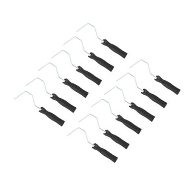 Imagem de 12pcs 4 Inch Paint Roller Handle Metal Paint Roller Frame Aço Plástico Grip Portátil para Pintura de Parede Home Renovation