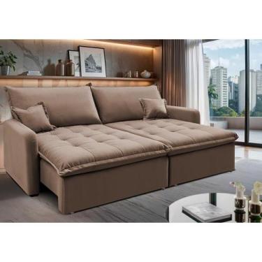 Imagem de Sofá Sem Caixa Retrátil 1,80m SoftGel Luna. Velusoft Cama inBox, Casto