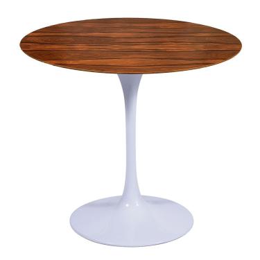 Imagem de Mesa Saarinen Redonda Pau Ferro 137cm - Base Branca