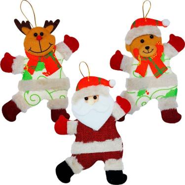 Imagem de Kit 12 Decoração árvore De Natal Noel Rena Urso Natalino 19cm