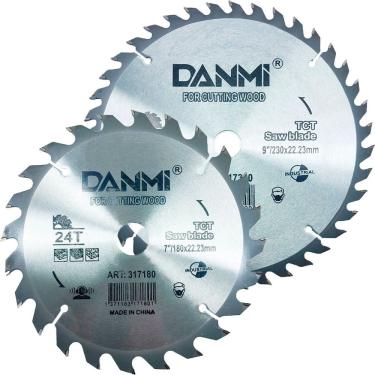 Imagem de Kit 2 Lamina Disco De Corte Prata Circular Madeira 180/230mm