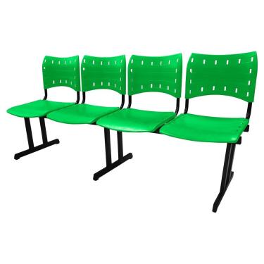 Imagem de Cadeira Iso Pp Rp Longarina 4 Lugares Color Verde