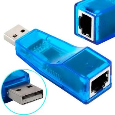 Imagem de Adaptador USB 2.0 P/ Rede RJ45 Chipset Realtek 10/100Mbps - NoBrand