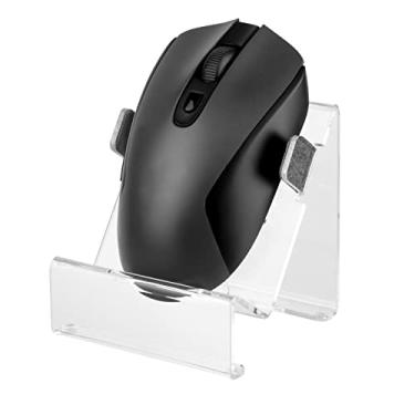 Imagem de CaSZLUTION Suporte De Acrílico Para Mouse, Base Vertical Mesa Mouse Com E Sem Fio, Organizador Universal Jogos Pc Monitor Computador - Transparente