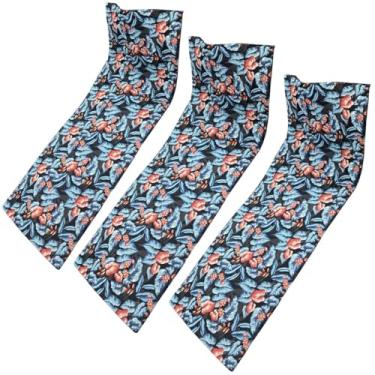 Imagem de Colchonete Almofadado de Espreguiçadeira Folha Azul Kit 3Uni