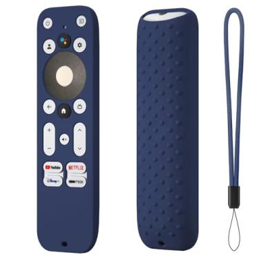 Imagem de Hi Color Capa de silicone compatível com Onn TV 4K UHD Streaming Stick TV Box 100024646 100026240 Capa protetora antiderrapante (azul escuro)