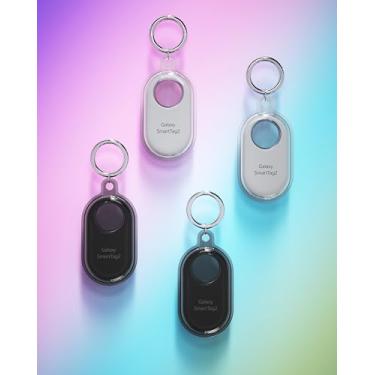 Imagem de YYDGZG Pacote Com 4 Capas Para Samsung Galaxy Smart Tag 2 Chaveiro, Tpu À Prova D'Água, Suporte Rastreador Gps Crianças, Chaves, Carteira, Cachorro, Bagagem, Animais De Estimação (2 Pretas + Transpa