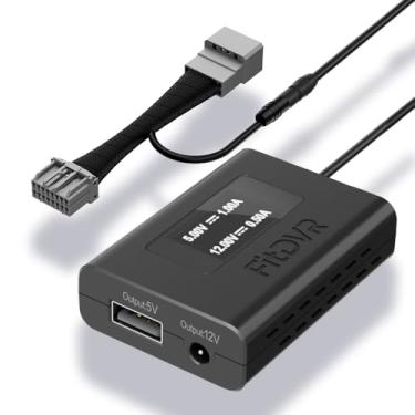 Imagem de FitDVR Adaptador De Energia Para Câmera Painel (16 Pinos) Buick, Cadillac, Chervolet, Gmc Com Espelho Retrovisor Escurecimento Automático, Fonte Usb Display Led, Fácil Instalar, Saída 5V 12V (D3-050