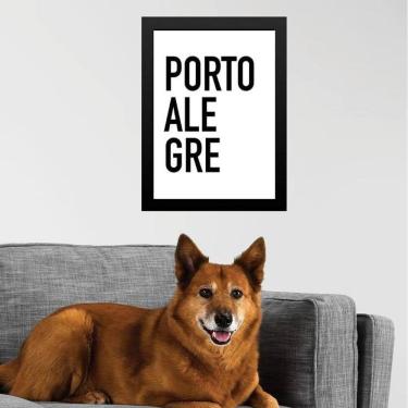 Imagem de Quadro Decorativo Tipografia Porto Alegre 45X34Cm - Vidro