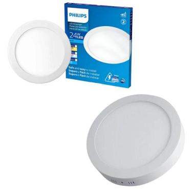 Imagem de 2 Luminárias Plafon 24w Philips Embutir 4000k Neutra Bivolt