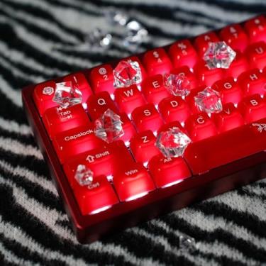 Imagem de 117-Key PBT Keycap Set for Mechanical Keyboard - Cherry MX Compatible Keycaps Gift for Women/Gamers/Typists, Fits 61/64/68/87/104/108 Key Layouts (Red)