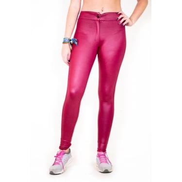 Imagem de Calça Hot Pants Wolfox Com Zíper Cintura Alta Feminina, Vinho, G, Mulh