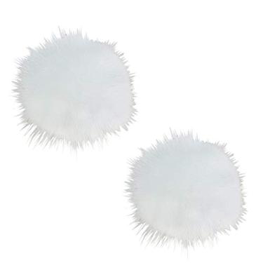 Imagem de Joukavor Pompons Tinkerbell para sapatos, clipes fofos, 1 par, One size, Pele sintética de vison, Sem Pedra Preciosa