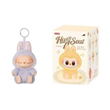 Imagem de Anime Labubu Blind Box Have a Seat Series Flocking Doll Modelo Brinque