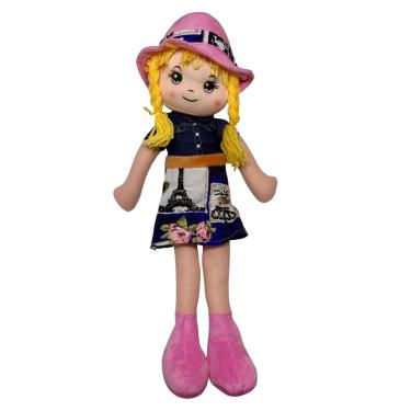 Imagem de Boneca De Pelucia Com Vestido Grande - 51cm