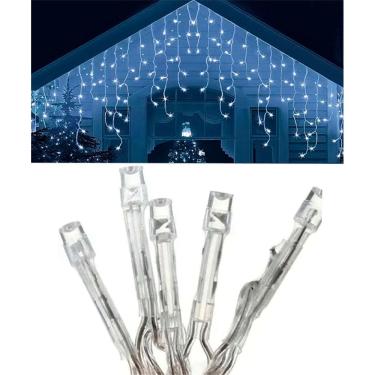 Imagem de Pisca Cascata Azul 288 Lâmpadas Leds 8 Funções 4 Metros 220v