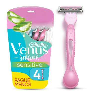 Imagem de Aparelho de Depilar Gillette Venus Suave Sensitive 4 unidades