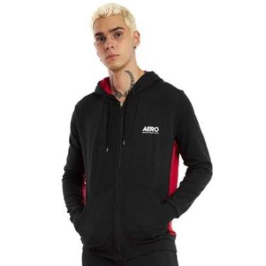 Imagem de Moletom Aeropostale Masculino Hoodie Full-Zip Inner Sash Preto-Masculino