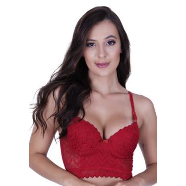 Imagem de Sutiã Cropped Renda Soutien com Bojo - c11 Ludmila - TERRA E MAR MODAS