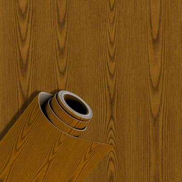 Imagem de Papel de Parede PREMIUM 10 metros = 2 Rolos de 5m X 45cm Madeira Rústica Escura Autoadesivo Sala, Quarto, Móveis