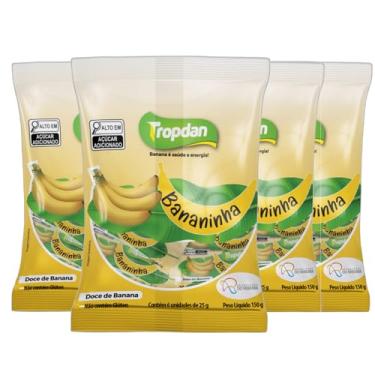 Imagem de Kit c/ 4und Bananinha Tradicional TROPDAN 150g