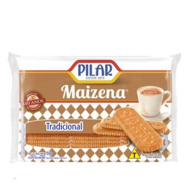 Imagem de Kit 6 Pacotes de Biscoitos Maizena Pilar Tradicional 350g