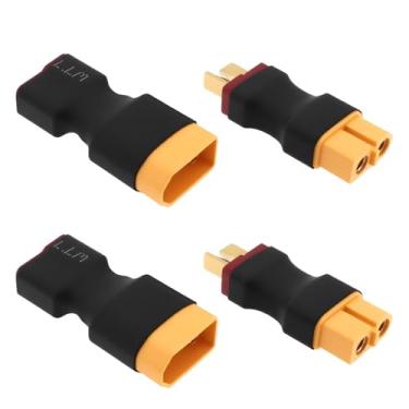 Imagem de eMagTech Conector XT60 4X para plugue T macho adaptador fêmea compatível com drones modelo RC sem fios