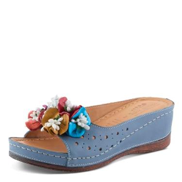 Imagem de Sandália feminina Spring Step Flowerkid Slide, Azul, 10.5-11
