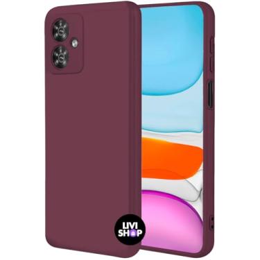 Imagem de Capa Case Capinha Compatível Motorola G54 Silicone Com Bordas Elevadas Aveludada Forro Premium (VINHO)
