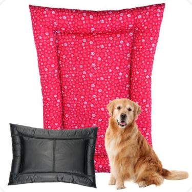 Imagem de Colchonete Colchão Grande Pet Cachorro e Gato Impermeável 120x70cm - A