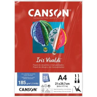 Imagem de Papel A4 Colorido IRIS Vivaldi Vermelho 185G - Pacote com 25 Folhas - 