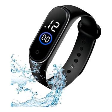 Imagem de relógio digital bracelete ajustável infantil prova d'água Criança - DH